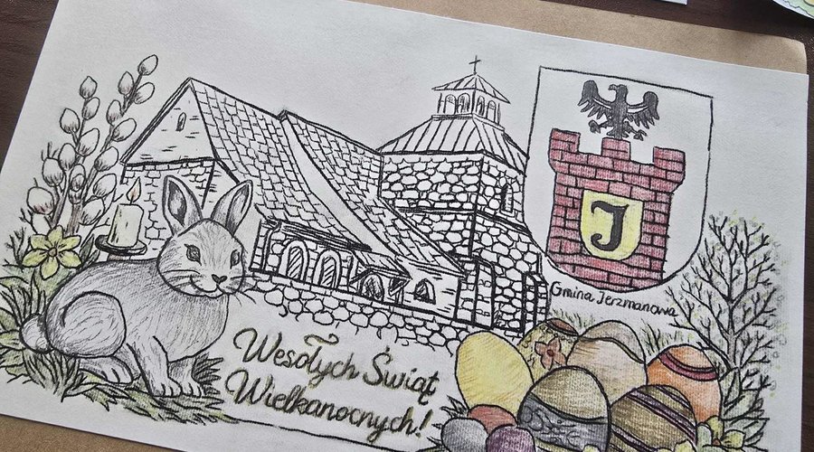 Obraz przedstawiający Rozstrzygnięcie konkursu na Kartkę Wielkanocną Gminy Jerzmanowa