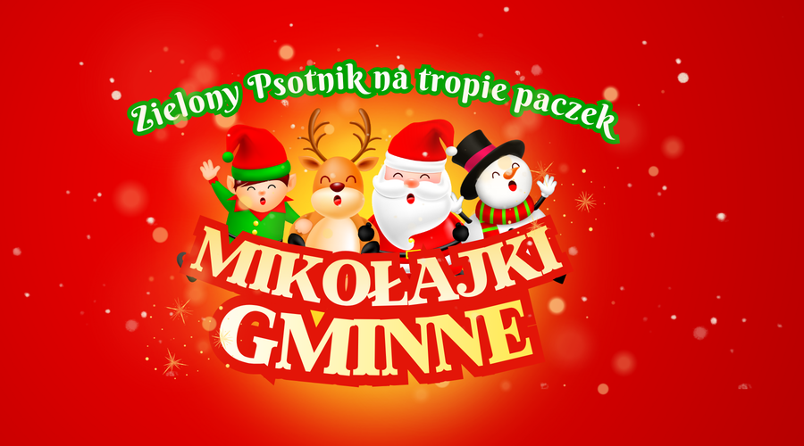 Obraz przedstawiający Mikołajki Gminne – Zielony Psotnik na tropie paczek!