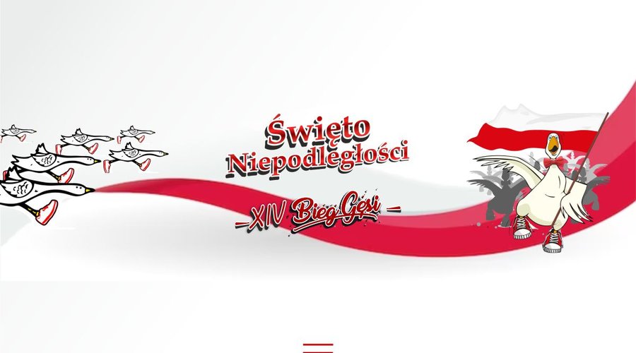 Obraz przedstawiający Święto Niepodległości i XIV Bieg Gęsi