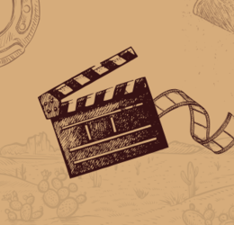 Obraz przedstawiający Kino Westernowe w Łagoszowie Małym