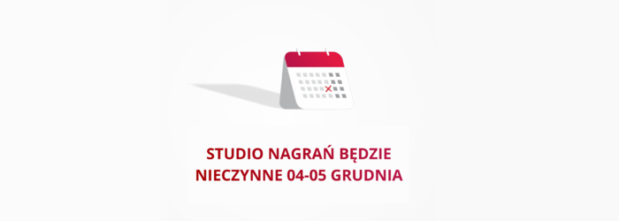 Informacja o przerwie w pracy studia nagrań